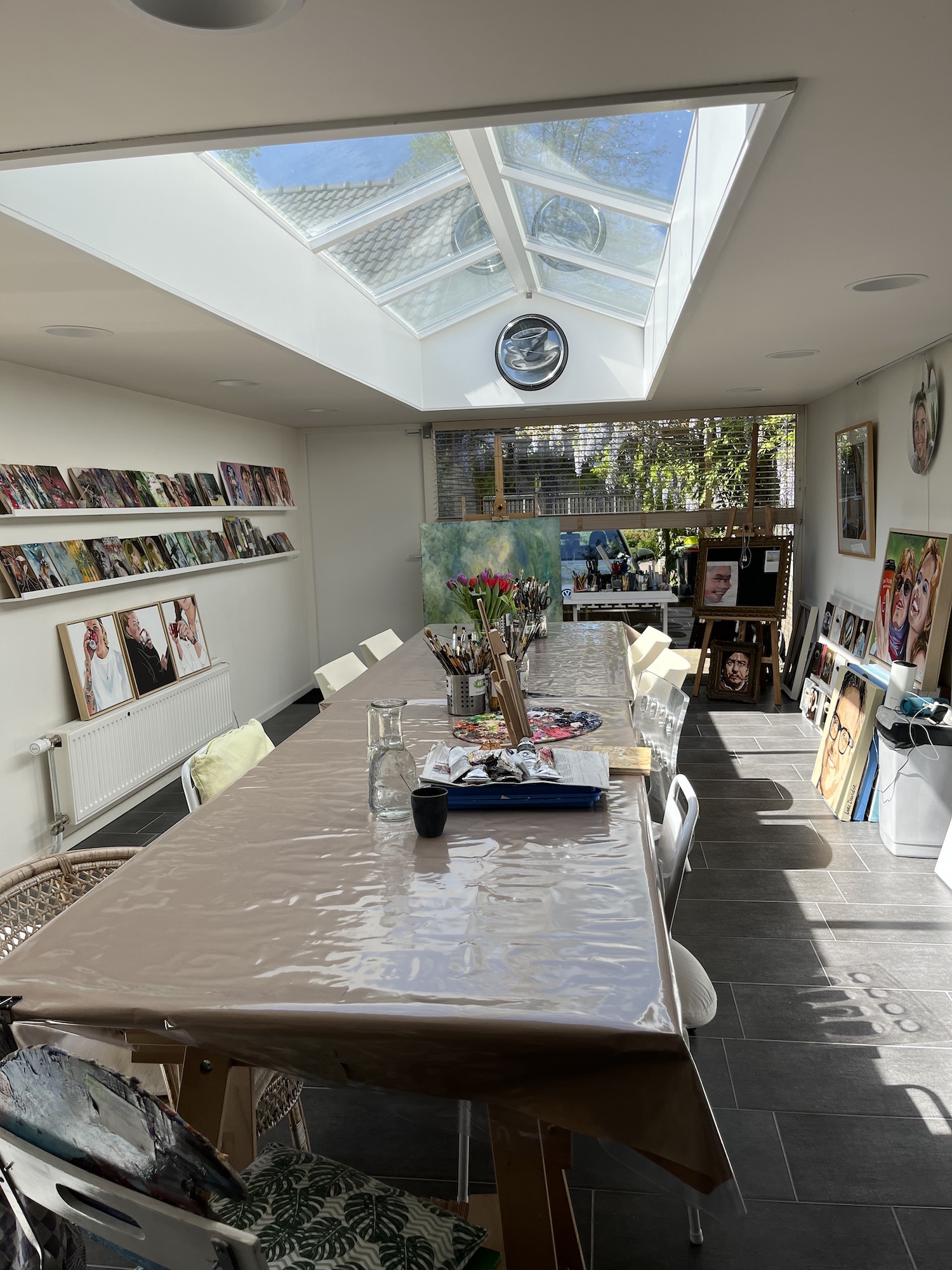 Atelier met dakraam