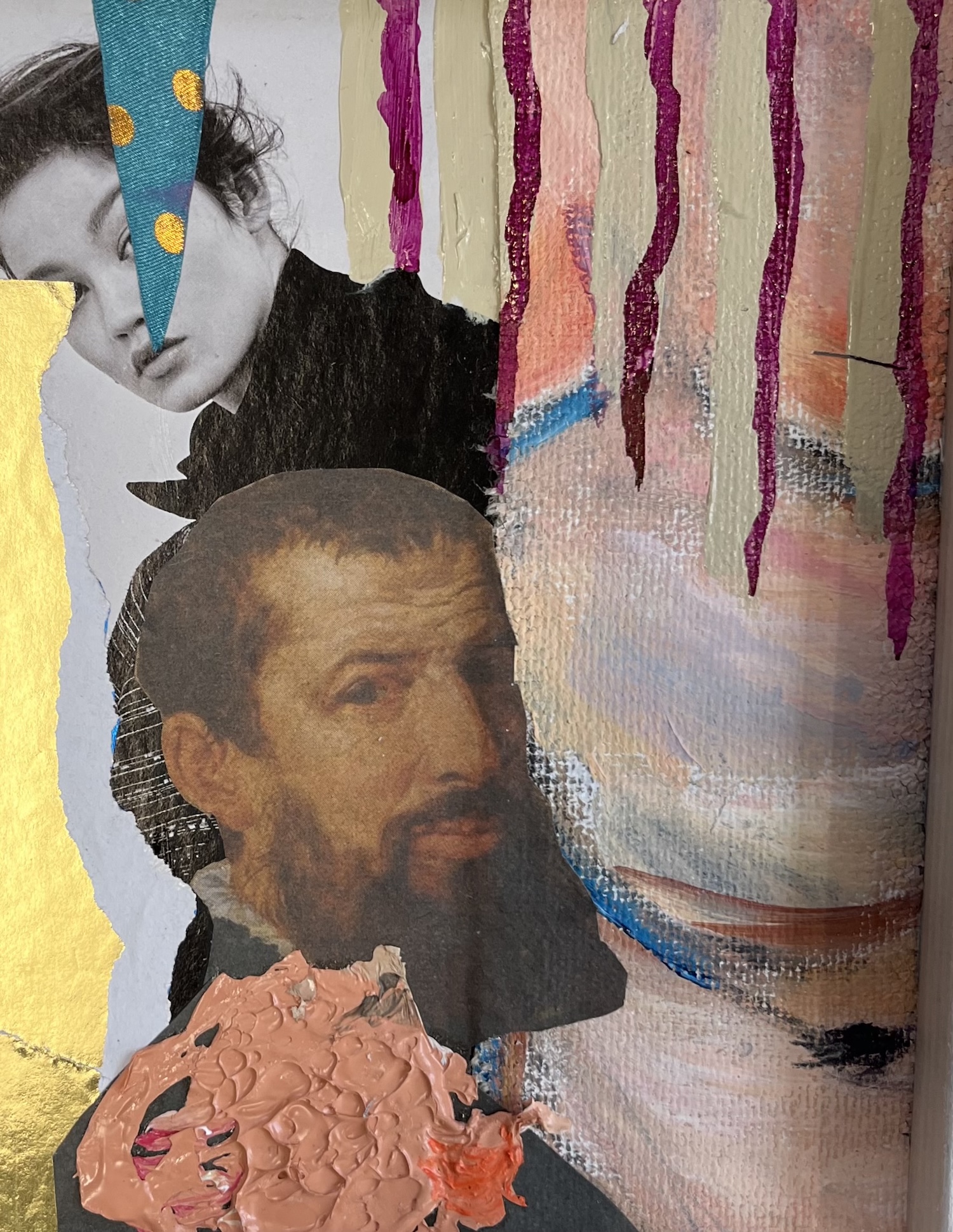 Collage met klassiek portret